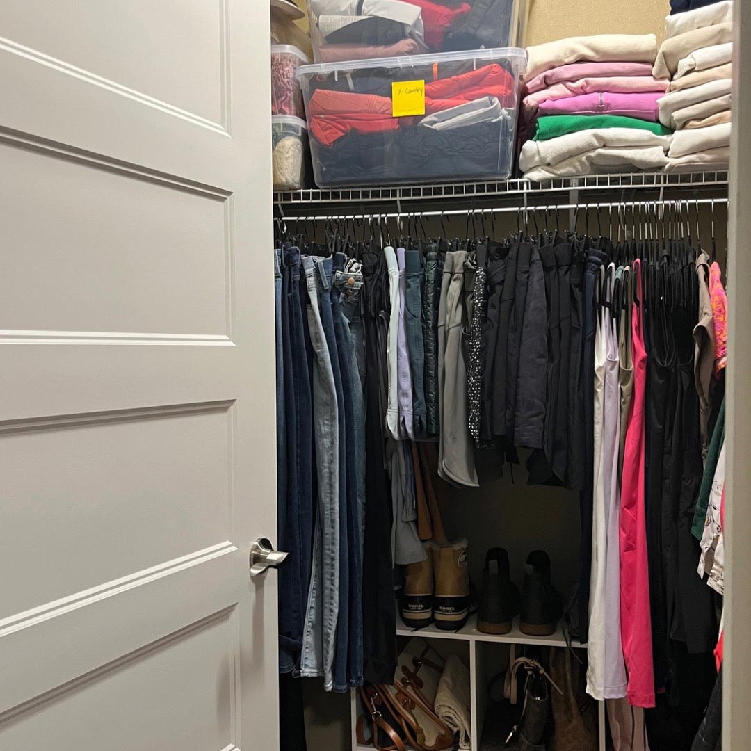Organized closet by bluebird nest organizing